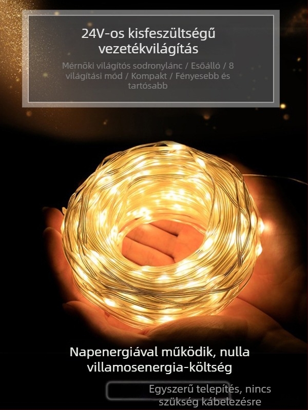 Két soros LED-szalag – ultra fényes, háromszínű váltás, 220V mennyezeti dekoratív világítás, vízálló kültéri használatra