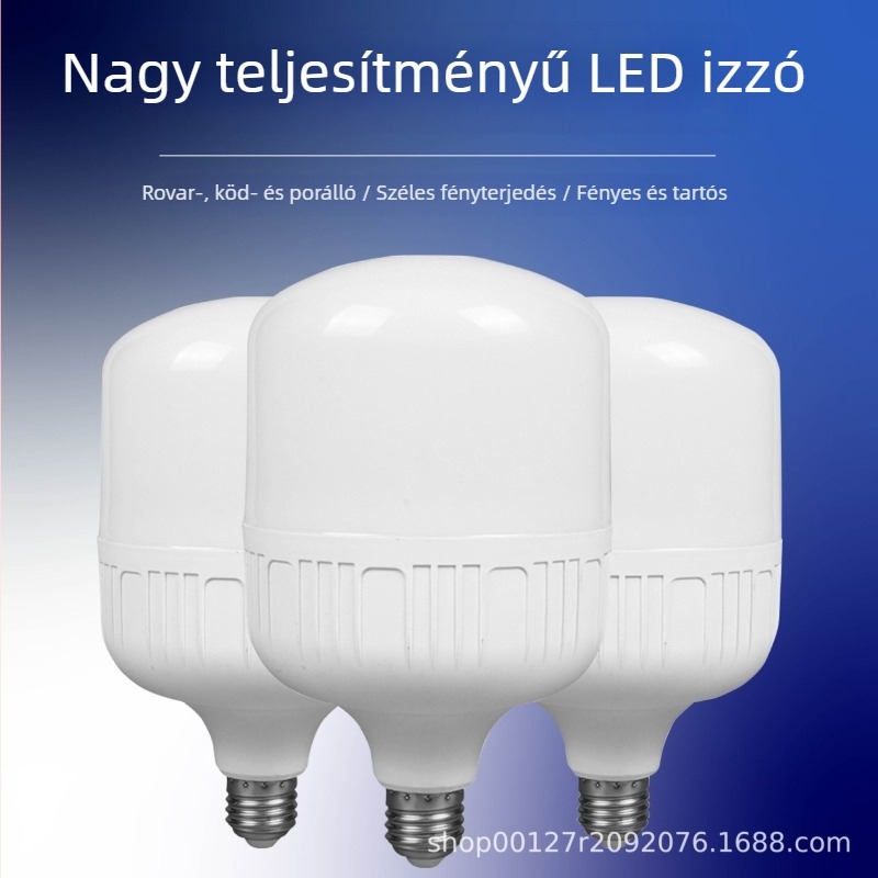 LED E27 Gömbizzó – Ultra fényes, nagy teljesítmény, 120° fénysugár, CRI 70–80, 220V