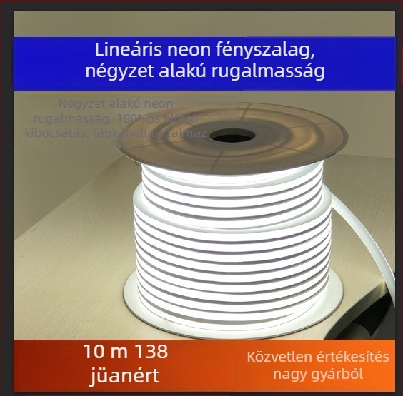 LED rendkívül világos lineáris fény, atmoszra csatorna, négyszögletes, rugalmas, vízálló beépített fénycsík, 220V
