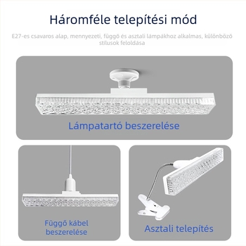 Hosszú kristálycsíkos LED lámpa E27-es foglalattal, szemvédő, energiatakarékos, otthoni világítás a nappaliba és a hálószobába, integrált dizájn