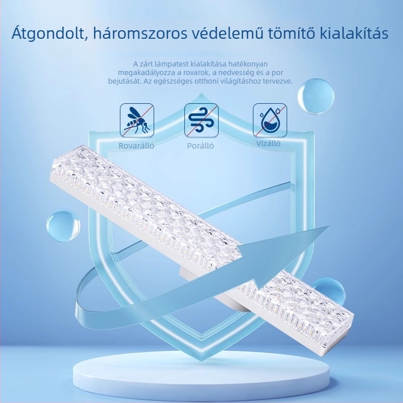 Hosszú kristálycsíkos LED lámpa E27-es foglalattal, szemvédő, energiatakarékos, otthoni világítás a nappaliba és a hálószobába, integrált dizájn