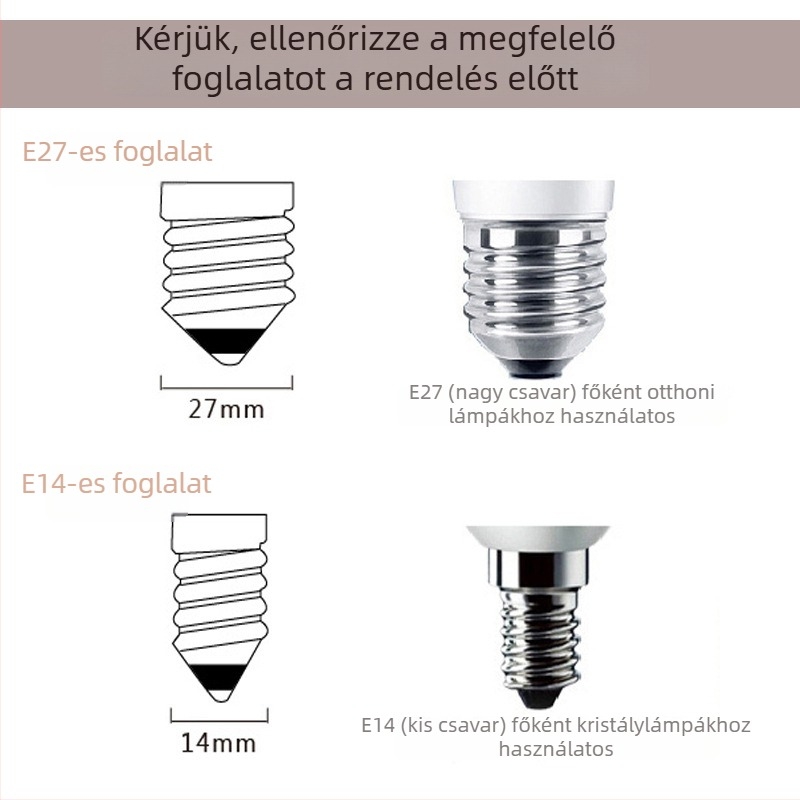 LED kukoricaizzó 12W, háromszínű fény, E14/E27 foglalat, 1600 lm, 360° fénysugár