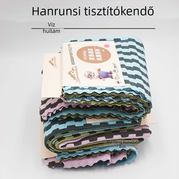 Han Runsi konyhai törlőkendő edényekhez, csíkos mintázatú, nedvszívó, szöszmentes, olajfoltálló, felületek tisztításához