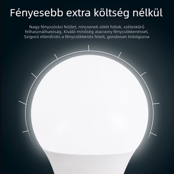 LED égő E27 otthonra, energiatakarékos, ultra fényes, fehér fény, szemkímélő, nappali, IP54 vízálló