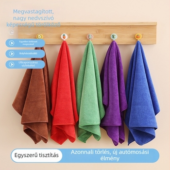 Mikroszálas konyhai törlő, olaj- és folttaszító, kis négyzet alakú rongy, csíkos mintával, öt színű készlet, alkalmas edényekhez