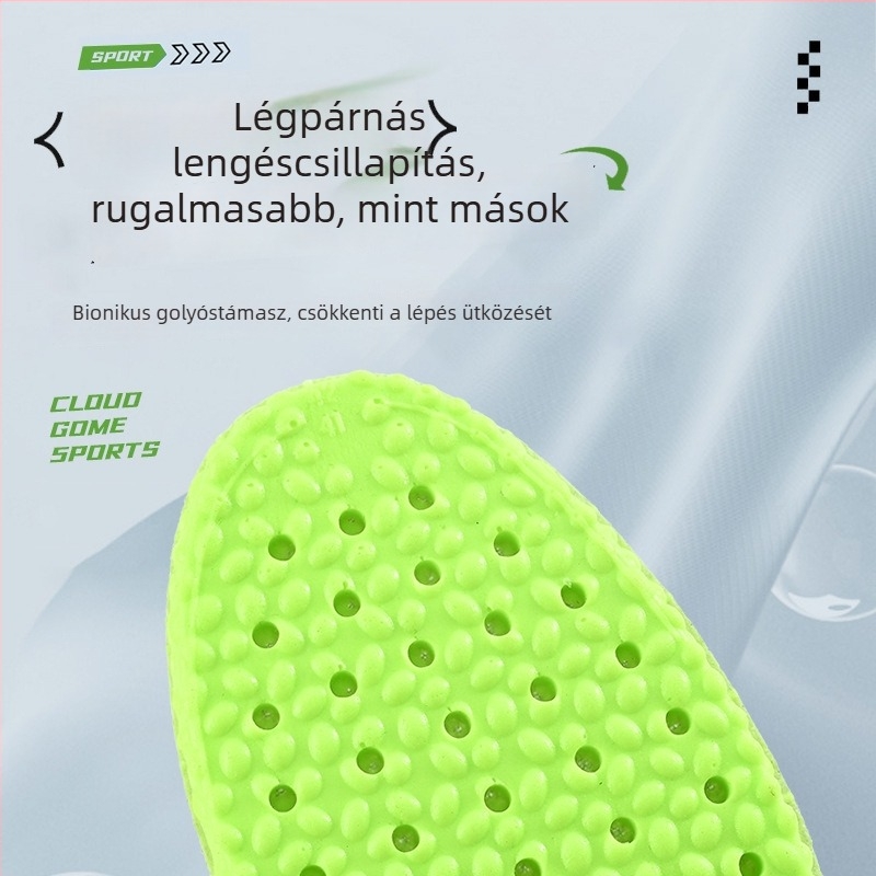 Légpárnás magasságnövelő talpbetét férfiaknak és nőknek, sportos ütéscsillapítás, fáradtságmentes, láthatatlan belső magasság, teljes hosszúságú, szagtalan