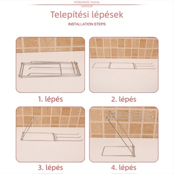 Rozsdamentes acél konyhai Z-alakú háromrúdos törölközőtartó