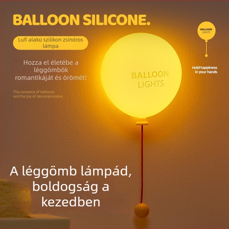 Lufi alakú éjszakai fény gyerekeknek, hangulatvilágítás az ágy mellett, díszítő tárgy és hűtőmágnes