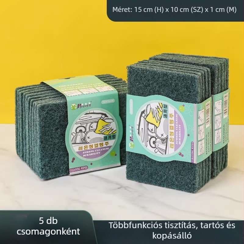 Homokkal dúsított konyhai dörzsölő párna luffa rosttal edények mosogatásához, szivacstömb, fazekak súrolója
