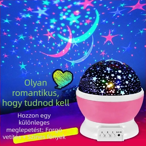 Álomszép csillagos ég projektor éjszakai fény a hálószobába – atmoszférikus világítás a mennyezeten