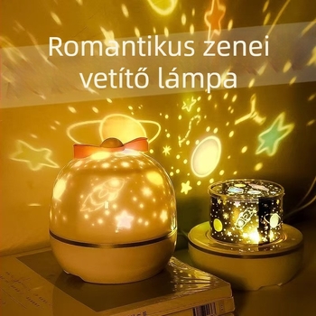 Bluetoothos csillagprojektor éjjeli fény zenével gyerekeknek