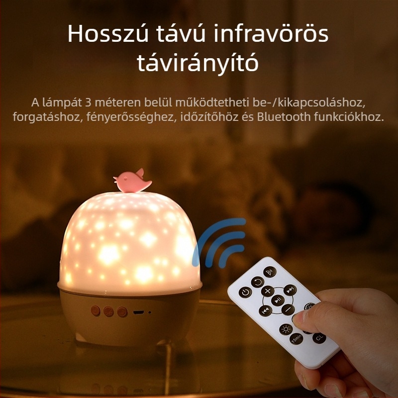 LED égbolt-projektor, forgó éjjeli lámpa – kreatív ajándék Valentinnapra és gyerekek születésnapjára