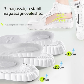 Magasságot növelő EVA talpbetét sportcipőkhöz, teljes hosszú, unisex, modell 7039