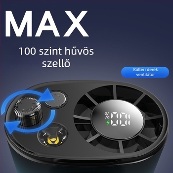 2026 Új Modell Brushless Klipszes Asztali Ventilátor, 5 Lapáttal, Erős LED Világítással, USB‑töltésű, Beépített Akku (2000–4000 mAh)