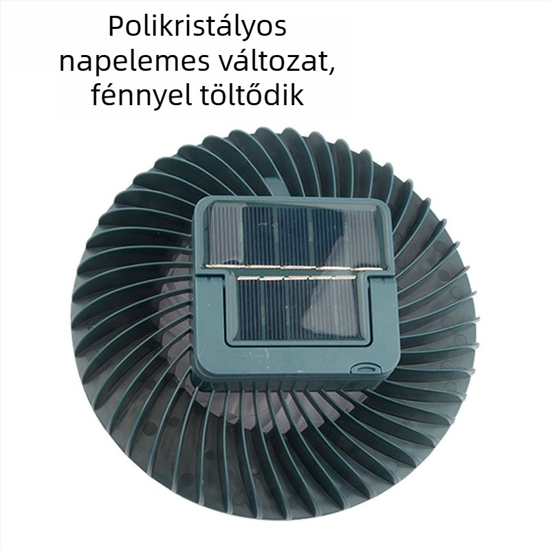 LED kemping ventilátor világítás állvánnyal, napelemes töltés, kültéri használathoz