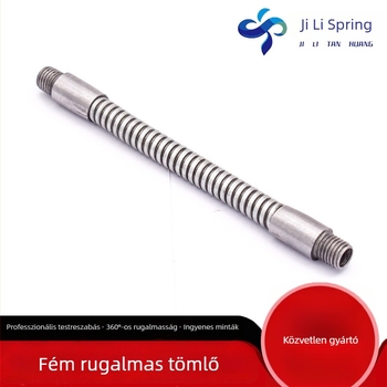 Gooseneck cső asztali lámpához, fehér szilikonból készült fémcső, Ø8–10 mm, külső M6/M8 menet