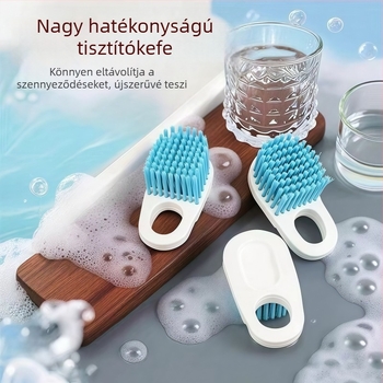 Japán stílusú tisztító kefe pohárhoz és edényekhez, sűrű, kemény sörtékkel, csúszásmentes nyél, cipőtisztító kefe, többfunkciós tisztító eszköz