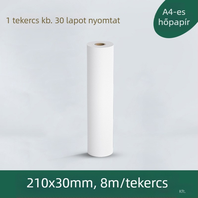 A4 hordozható hőpapír címkékhez nyomtató — mini nyomtató, színes öntapadós hőpapír