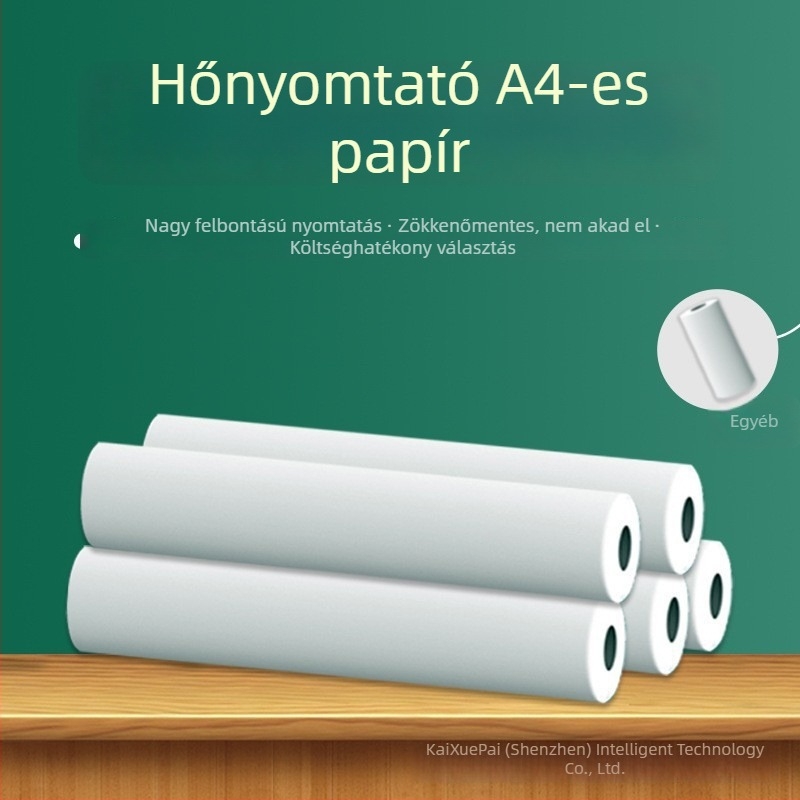 A4 hordozható hőpapír címkékhez nyomtató — mini nyomtató, színes öntapadós hőpapír
