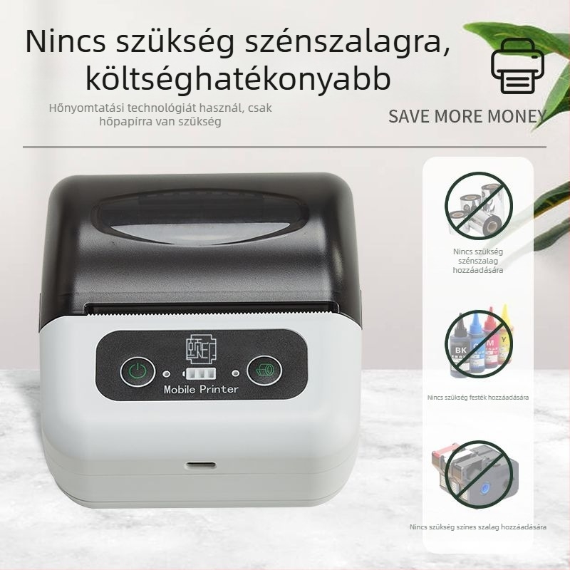 80 mm-es Bluetooth hordozható termosprinter a nyugták és a vásárlások–értékesítések–készlet nyilvántartásának nyomtatásához