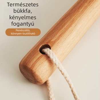 Hosszú nyelű fazékdörzsölő kókuszrostból – edények tisztítására, nem karcolja meg a fazekakat