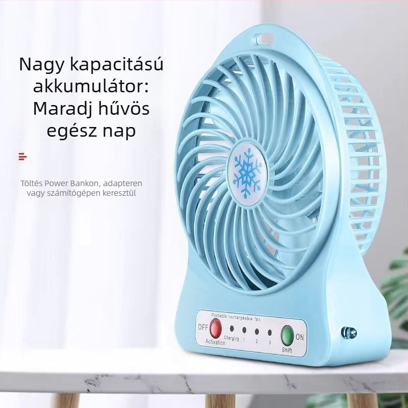 Csendes kézi USB mini ventilátor, hordozható és újratölthető