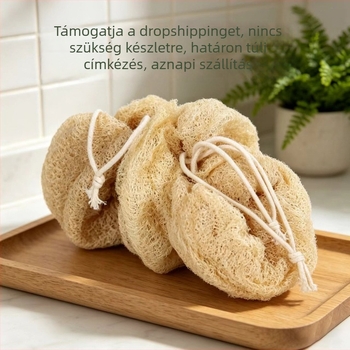 Természetes, kézzel készített loofah mosogatókefe a konyhai takarításhoz