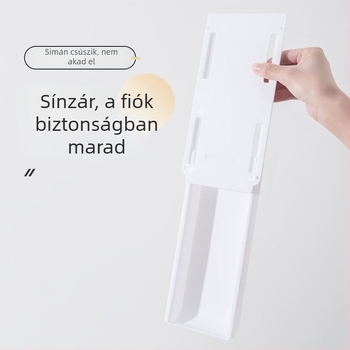 Íróasztal alatti fiókos tároló, rejtett rendező, ABS műanyag, 18 L, japán stílus