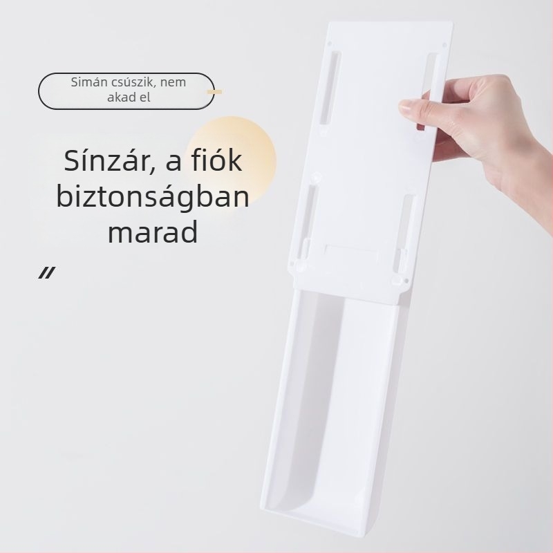 Íróasztal alatti fiókos tároló, rejtett rendező, ABS műanyag, 18 L, japán stílus