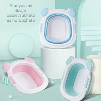 Összecsukható babamosó tál, hordozható fürdető tál újszülötteknek arc-, popsi- és lábmosáshoz otthon