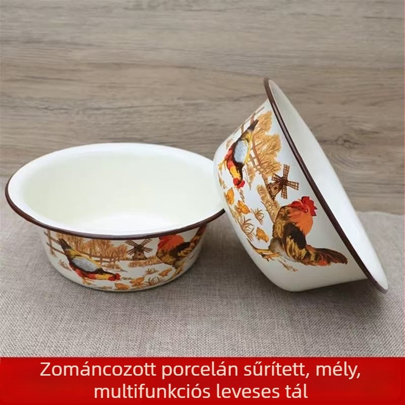Xinyida sűrített zománc porcelán konyhai medence, mély előkészítő medence hús mosásához, nagy méret.