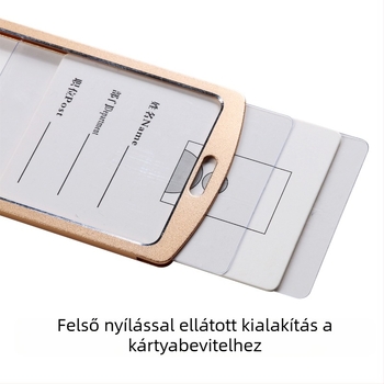 Fém kártyatartó nyakpánttal, azonosítóhoz, alumíniumötvözet, modern minimalista stílus