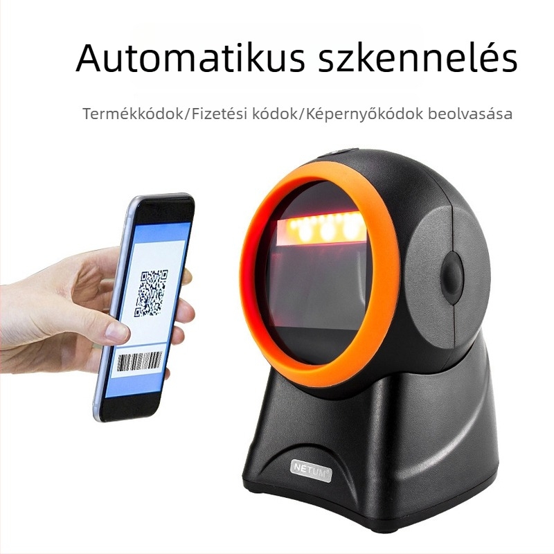 NETUM asztali QR-kódolvasó és 1D vonalkódolvasó POS-hoz