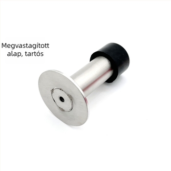 Rozsdamentes acél 304, 22 mm átmérő, vastag gumírozott fej perforált felső résszel, falra szerelhető ajtó stopper, korrózióálló