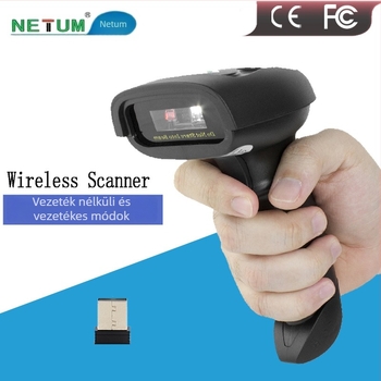 1D lézeres kézi vonalkódolvasó, USB-s interfész, vezetékes vagy 2.4 GHz-es vezeték nélküli mód, 200 mm/s olvasási sebesség, 4 mil felbontás, magáncímkére kész.