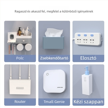 Fali router és Wi‑Fi modem tartó fúrás nélkül