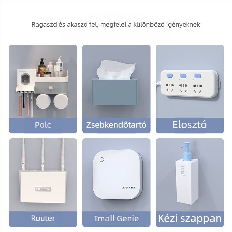Fali router és Wi‑Fi modem tartó fúrás nélkül