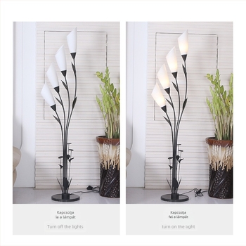 Skandináv vasból készült állólámpa, művészi dizájn, minimalist LED állólámpa kanapé mellé, hálószoba, nappali és dolgozószoba