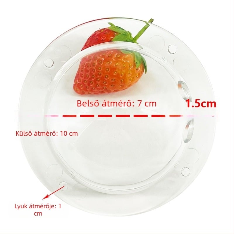 Akril félkör alakú védőfedél kisállat-táskákhoz, 10 cm átmérő, átlátszó és vastag konstrukció