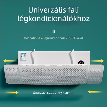 Kinyújtható klíma-szélvédő, univerzális, falra szerelhető, telepítés nélkül, védelem a közvetlen légáramlattól babáknak