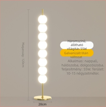 Dán stílusú tök alakú LED-es állólámpa a nappaliba és a hálószobába, nordikus inspirációjú modern világítás akril árnyékolóval