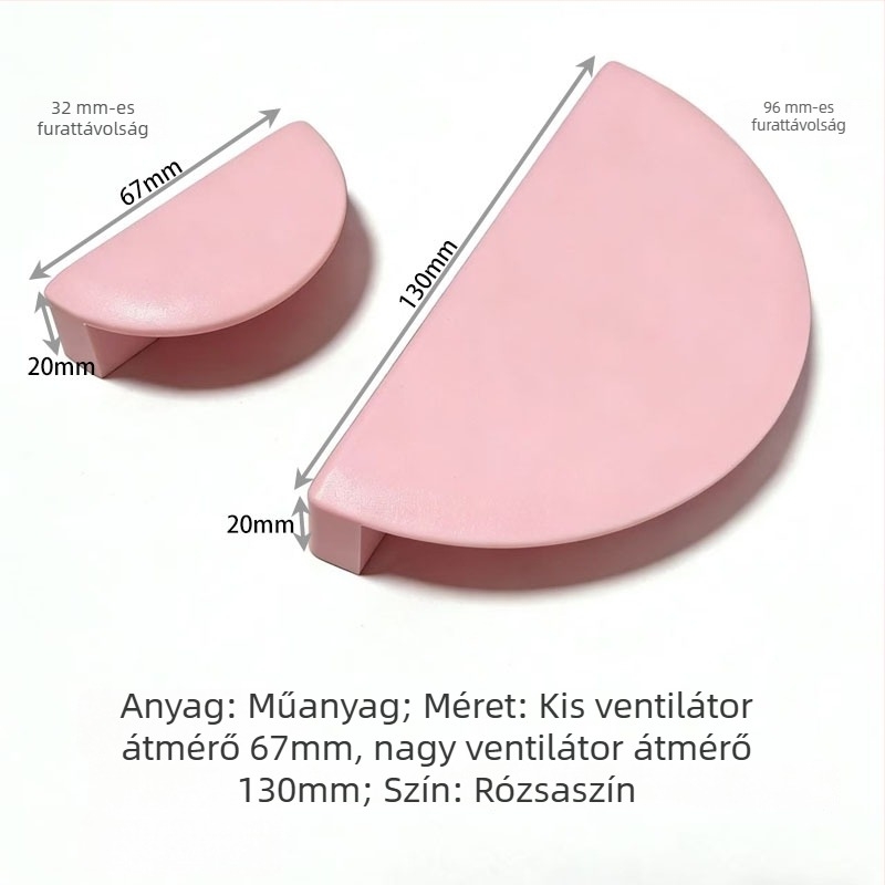Színes félkör alakú műanyag fogantyú szekrényajtókhoz, modern minimalista dizájn gyerekszobához