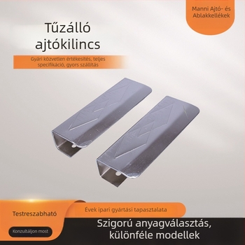 Cink-ötvözetből készült tűzálló ajtófogantyúk, krómozott felülettel; átjáró és folyosói dupla ajtókhoz, valamint szekrényajtókhoz.