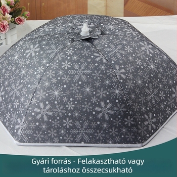 Hópehely mintás hőszigetelt ételfedő tányérokhoz és tálakhoz — szúnyogok és rovarok elleni védelem