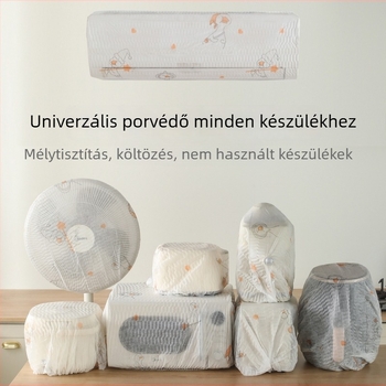 Nagy méretű porvédő huzat háztartási gépekhez – védi a ventilátorokat, fűtőtesteket, légtisztítókat és hűtőket.