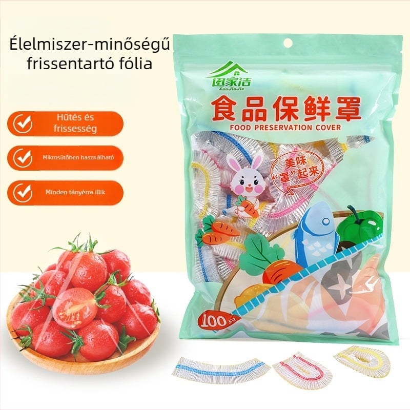 Színes PE műanyag fedők tálakhoz, egyszer használatos, vastagított, frissen tartja maradékokat és véd a por ellen