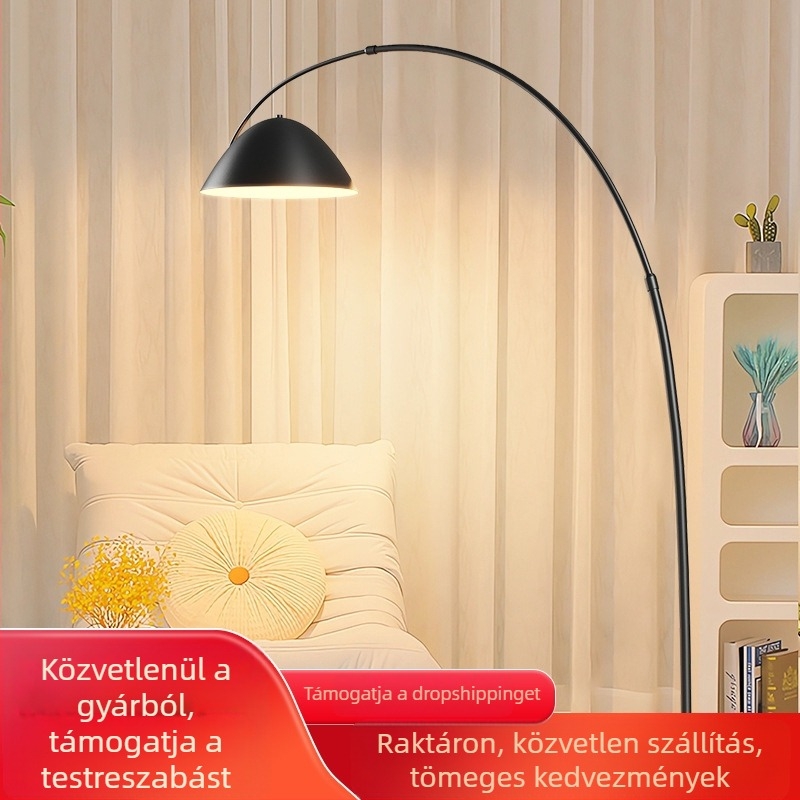 Padló lámpa modern, minimalist designnal és luxusérzéssel, ideális a nappaliba és a hálószobába, kanapé melletti álló lámpa, dekoratív hangulatvilágítás.