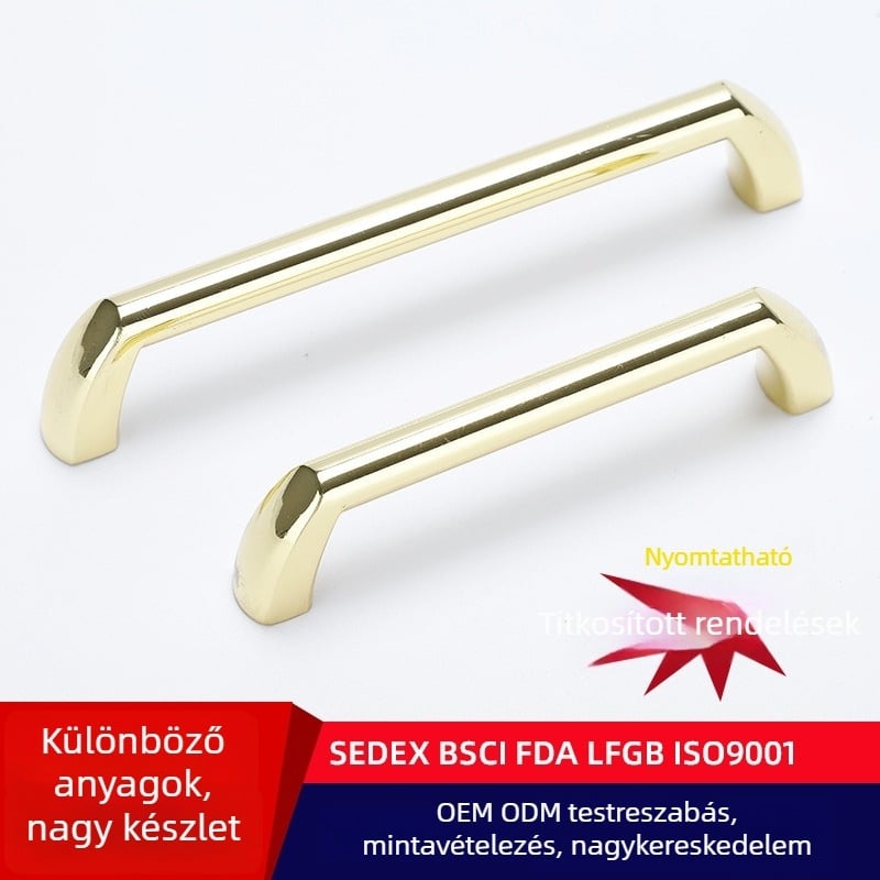 H-8259 Fiók- és szekrényfogantyú, bronzVintage felülettel, modern minimalist stílus, cinkötvözet öntvény