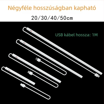 LED szekrényvilágító mozgásérzékelővel, USB-s fényerő-szabályozással, hálószobai éjjeli lámpa gesztusvezérléssel