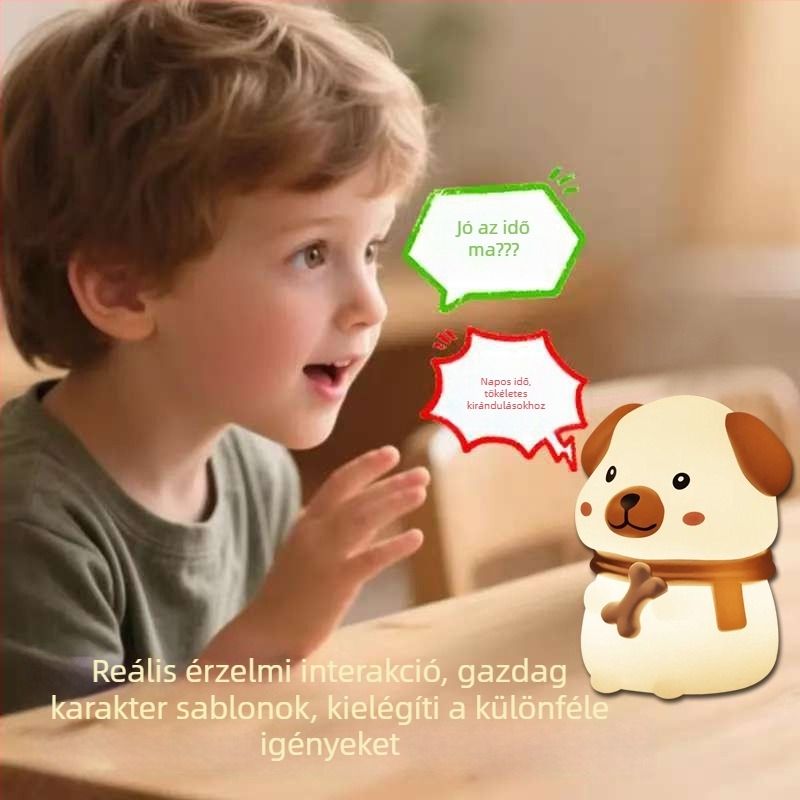 Szilikonból készült éjszakai fény állat alakú, érintésre aktiválódó világítás, akkumulátoros, nappaliba, hálószobába vagy dolgozószobába